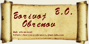 Borivoj Obrenov vizit kartica